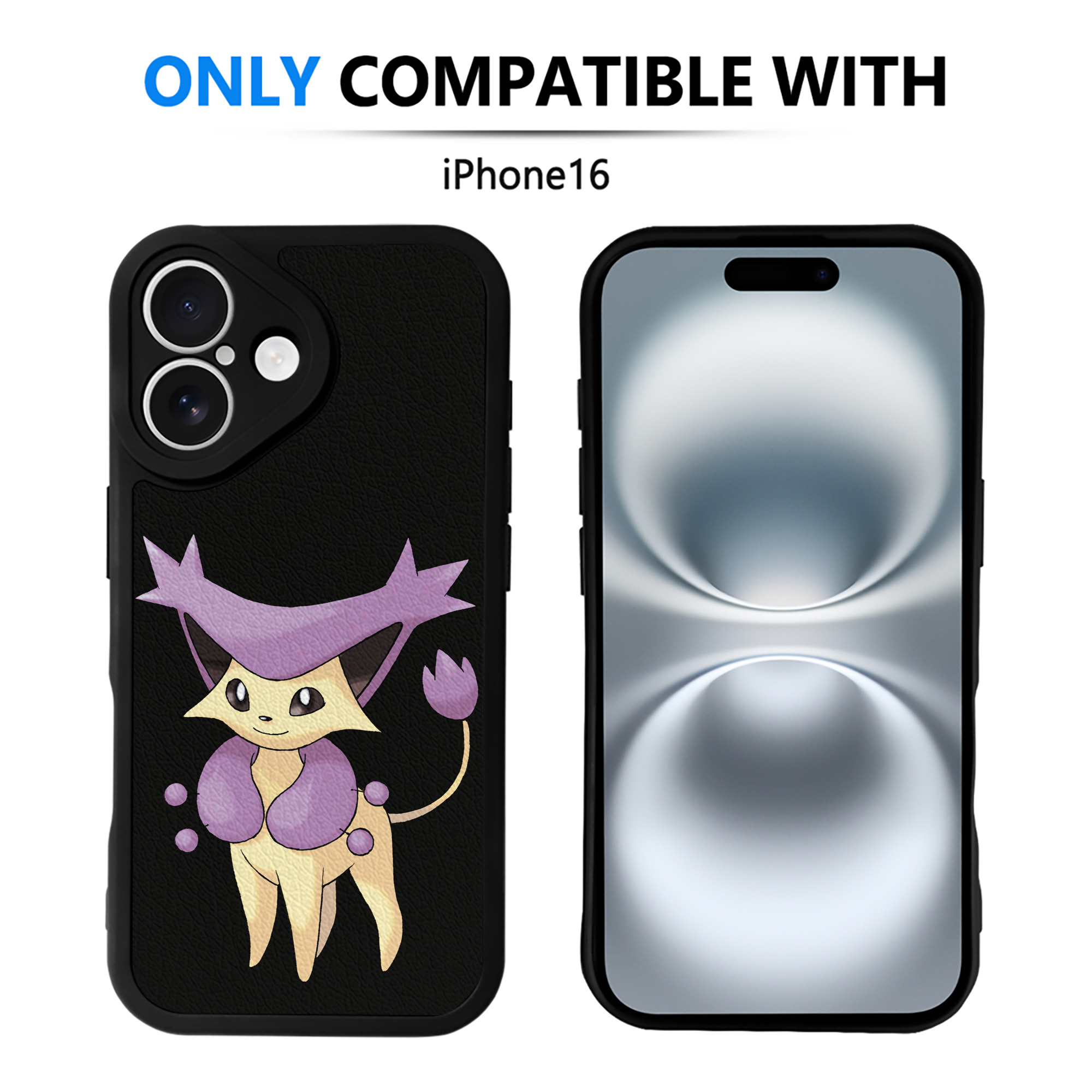 （画像用） ポケットモンスター Pokémon 【iPhone 16シリーズ対応】シリコンスマホケース（レザー調） 材質：シリコン